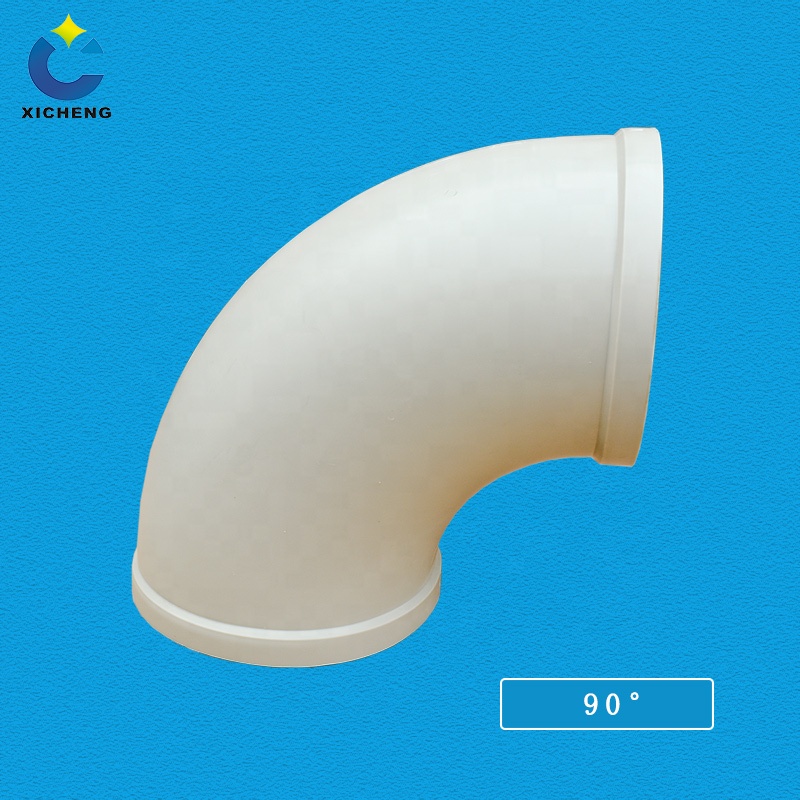 Ventilation Pipe Fittings Elbow PP PVC Pipe Joint Plastic Elbow