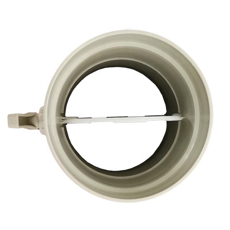 Ventilation pipe fittings round polypropylene plastic manual air damper